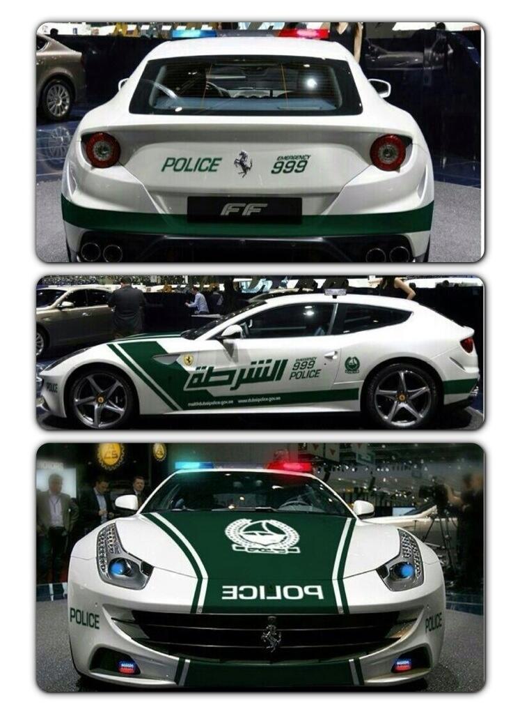 Ferrari FF - zdjęciem policjanci z Dubaju pochwalili się na Twitterze