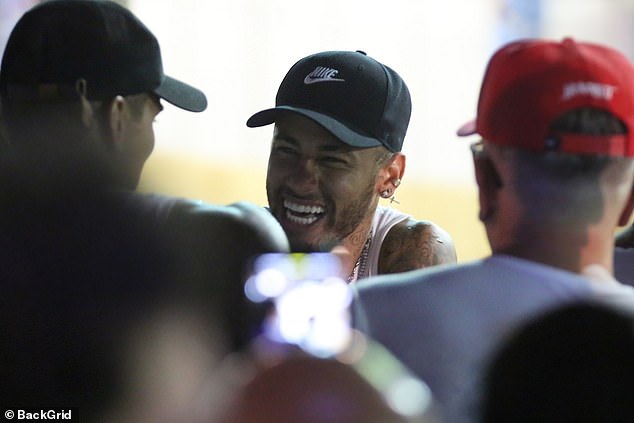 Neymar was all smiles at the Brazilian carnival [BackGrid]