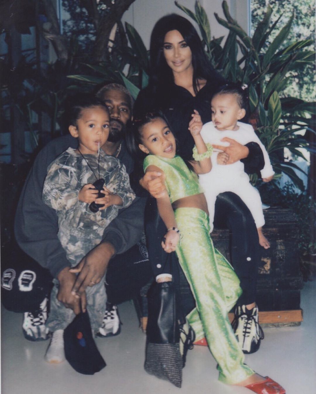  Kim Kardashian and three of her kids, North, Saint, and Chicago [Instagram/KimKardashianWest]