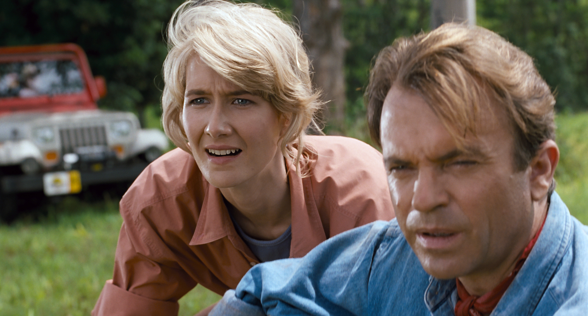 Sam Neill i Laura Dern w filmie