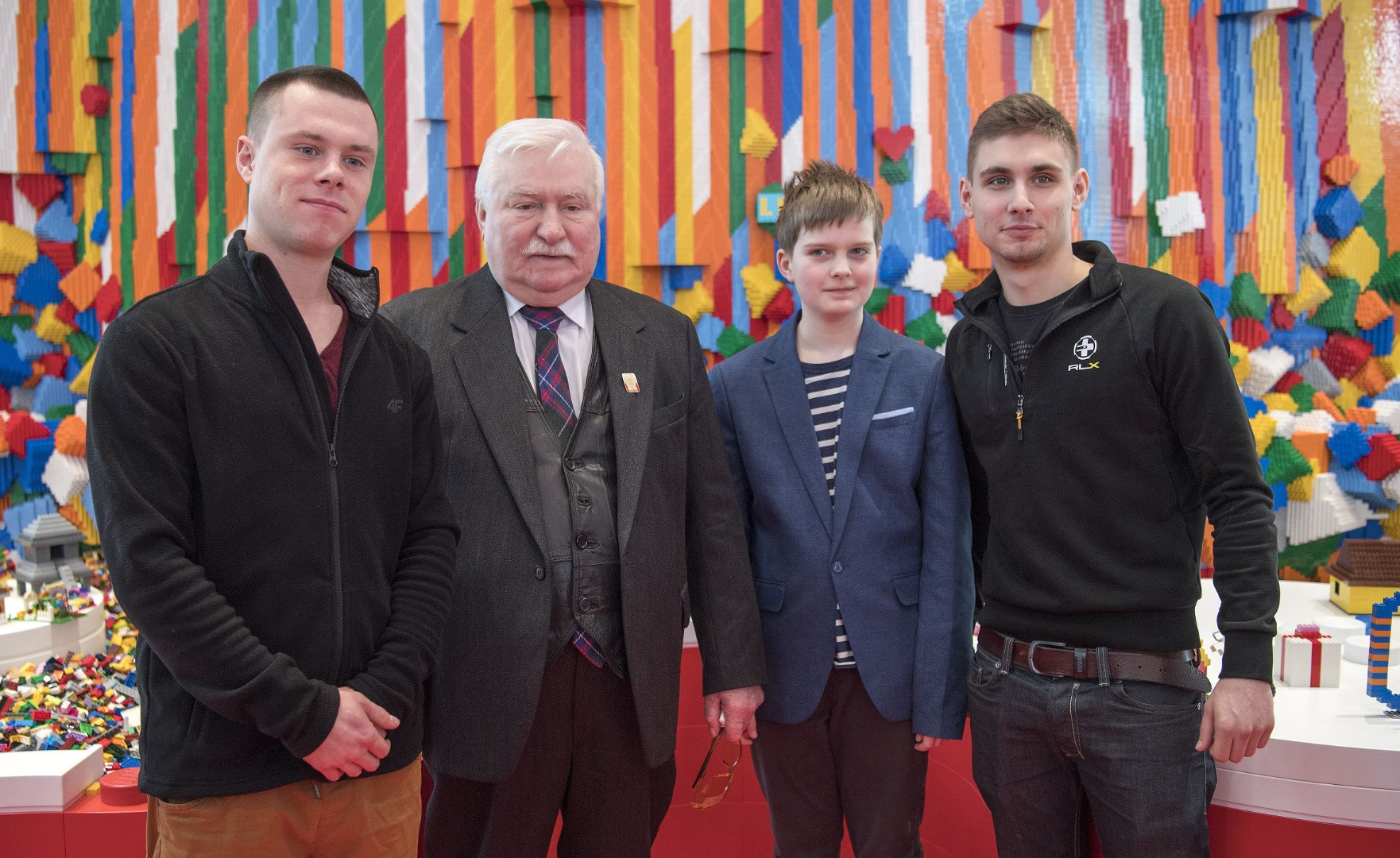Lech Wałęsa z wnukami (Photo Lars Moller)
