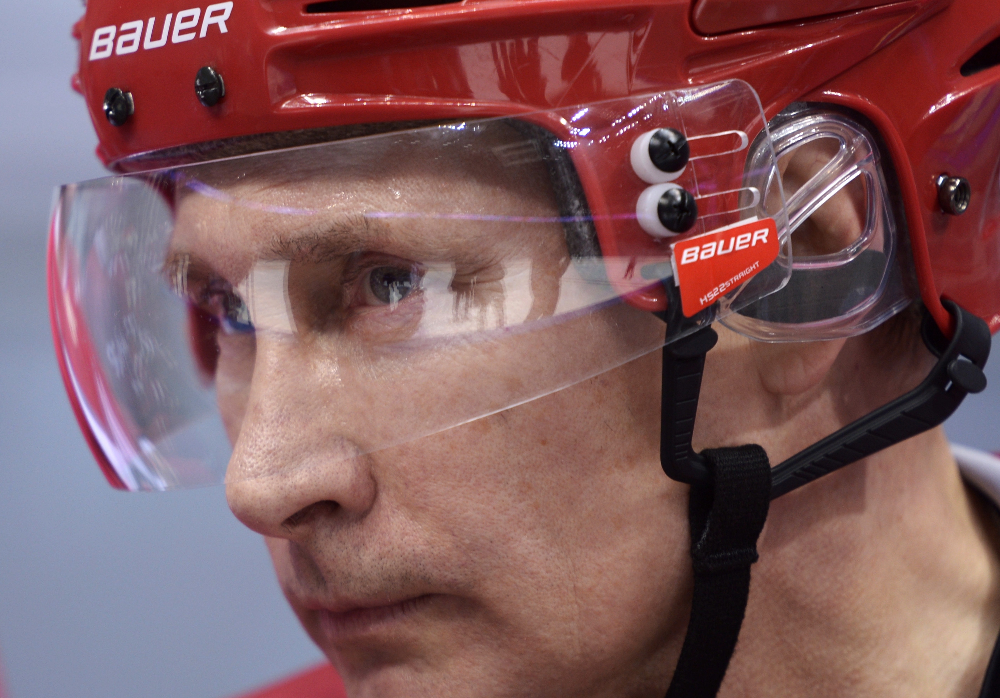 Władimir Putin i Aleksander Łukaszenka jak gwiazdy hokeja
