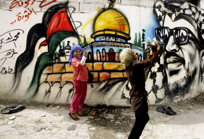 Liban Palestyńczycy Jasser Arafat mural zdjęcie tygodnia 17 maja