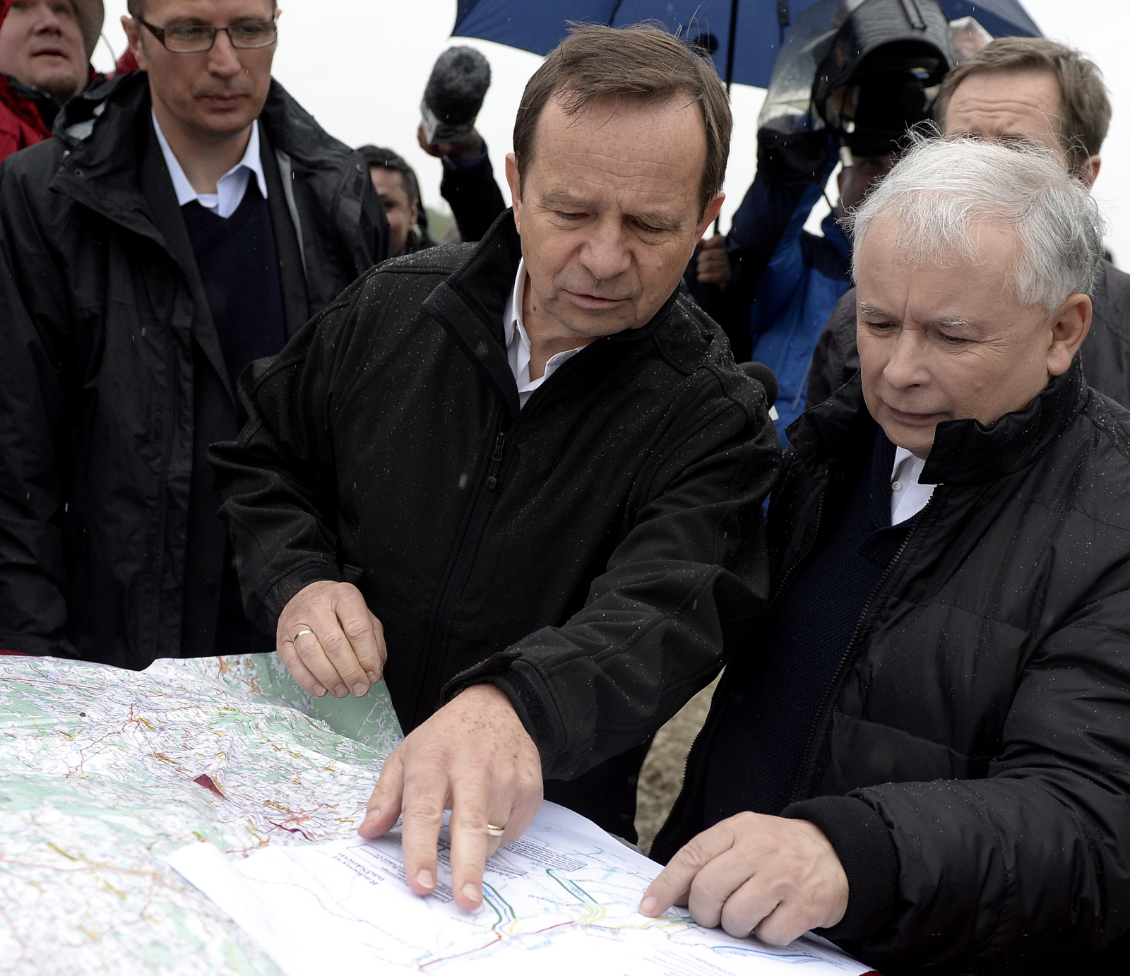 Prezes PiS Jarosław Kaczyński i marszałek woj. podkarpackiego Władysław Ortyl