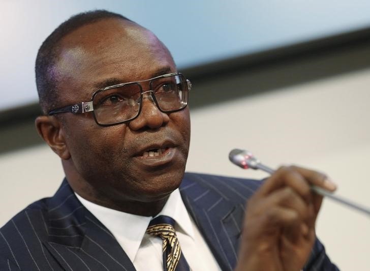 Nigeria's Oil Minister and OPEC president Emmanuel Ibe Kachikwu addresses a news conference after a meeting of OPEC oil ministers in Vienna, Austria, December 4, 2015. REUTERS/Heinz-Peter Bader