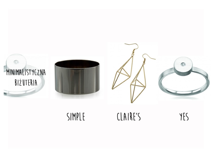 Minimalistyczna biżuteria: Simple - 129,90 pln Claire’s – 34,90 pln Yes – 129 pln