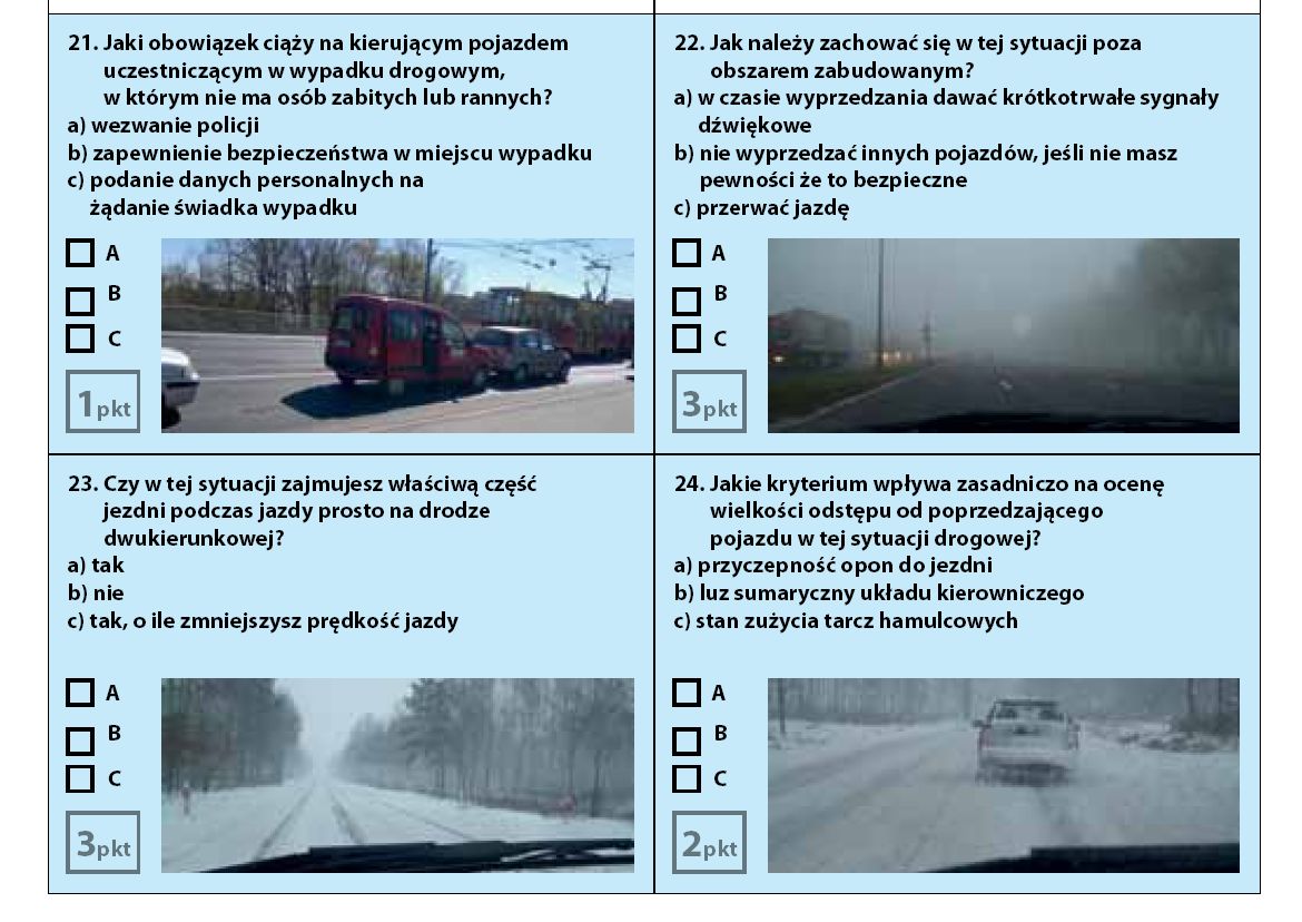 Przykładowy zestaw pytań - część specjalistyczna