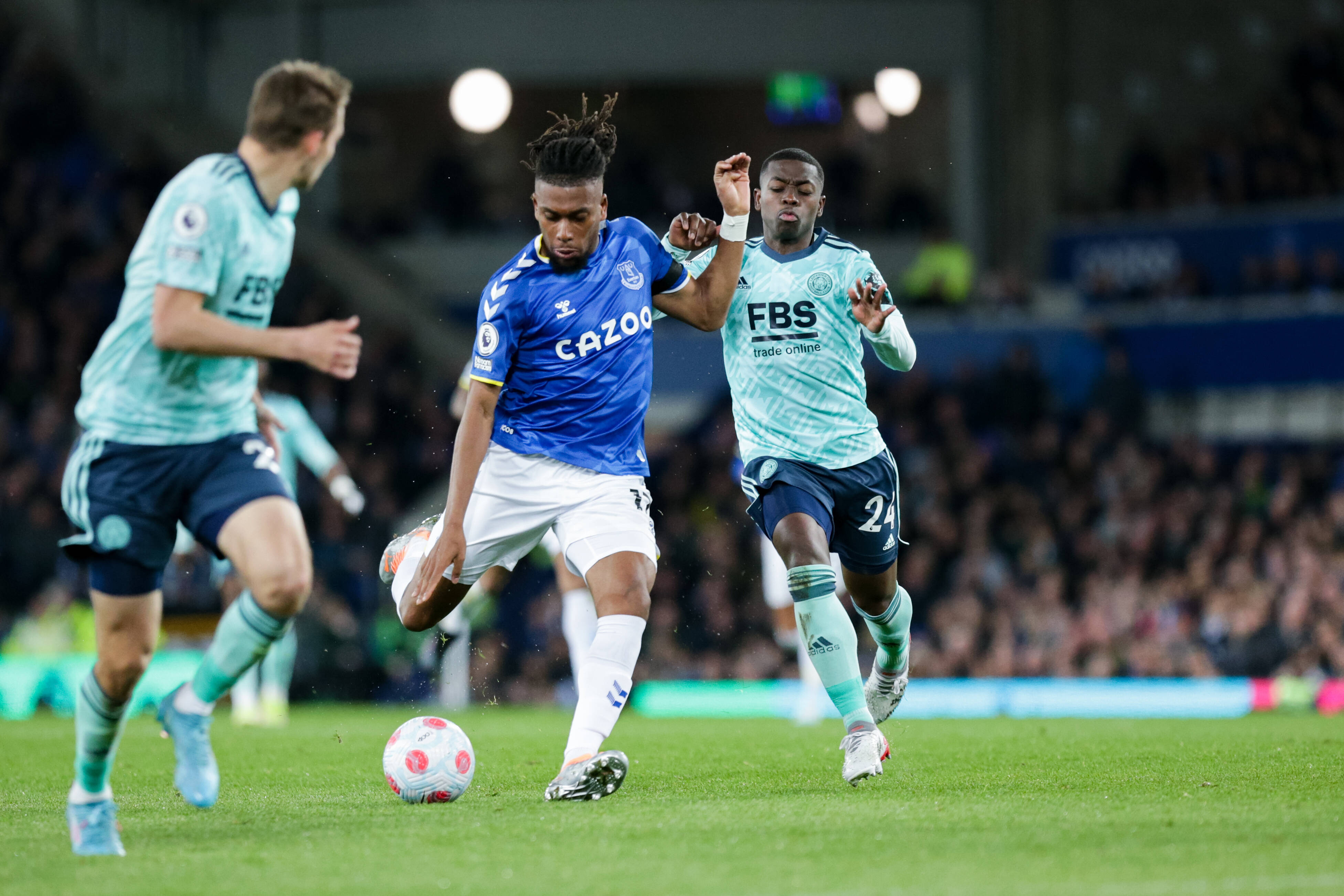 Alex Iwobi in action for Everton