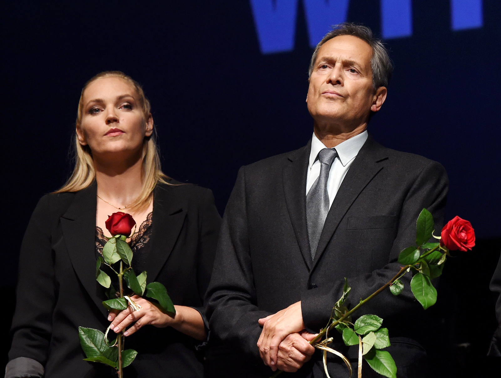 Aktorzy Dominika Figurska i Jan Zelnik podczas uroczystej premiery filmu