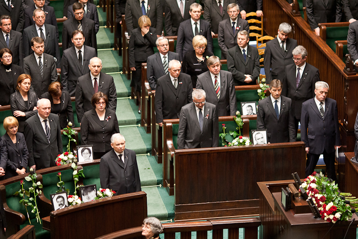 Pożegnanie ofiar katastrofy w Smoleńsku w Sejmie RP