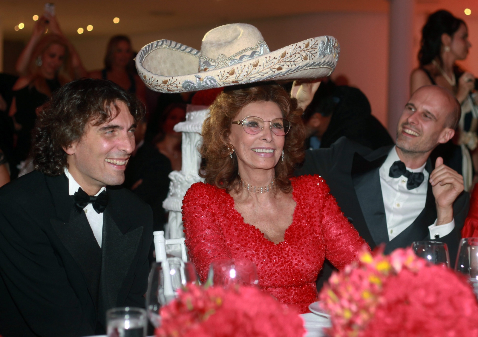 Sophia Loren i jej synowie: Carlo Ponti Jr. oraz Edoardo Ponti