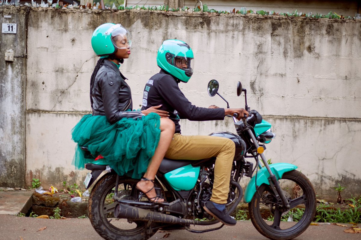 A Gokada rider  in Lagos