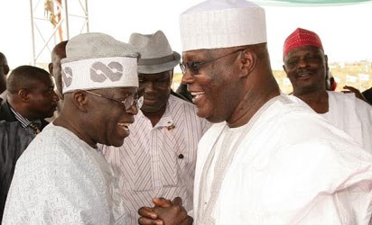 All Progressives Congress (APC) Leader, Bola Tinubu (L) and Former Vice-President of Nigeria, Atiku Abubakar (R) both belonged in the same APC (Punch)