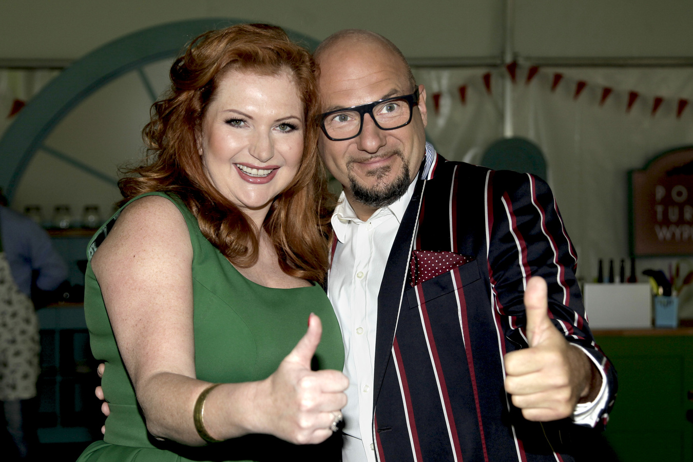 Marta Grycan i Piotr Gąsowski na planie programu