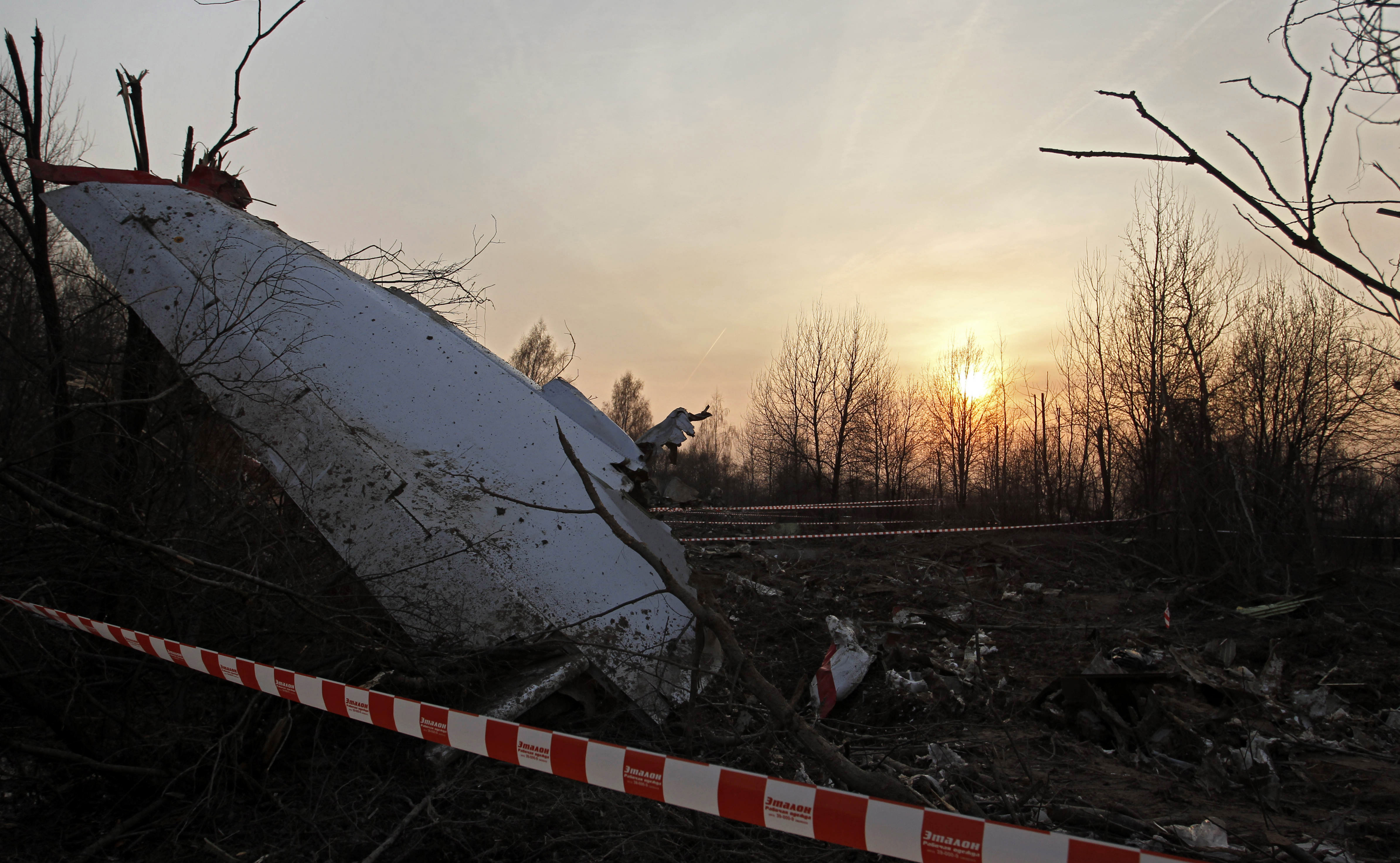 Wrak polskiego tupolewa w Smoleńsku