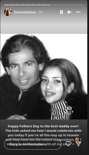 She also celebrated her late father and popular lawyer, Robert Kardashian.