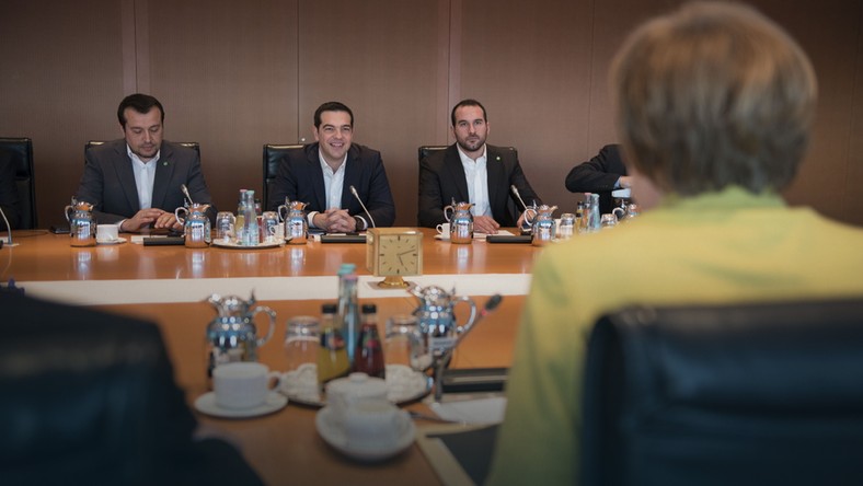 Premier Cipras nie zaczarował uśmiechem kanclerz Merkel, fot. primeminister.gov.gr