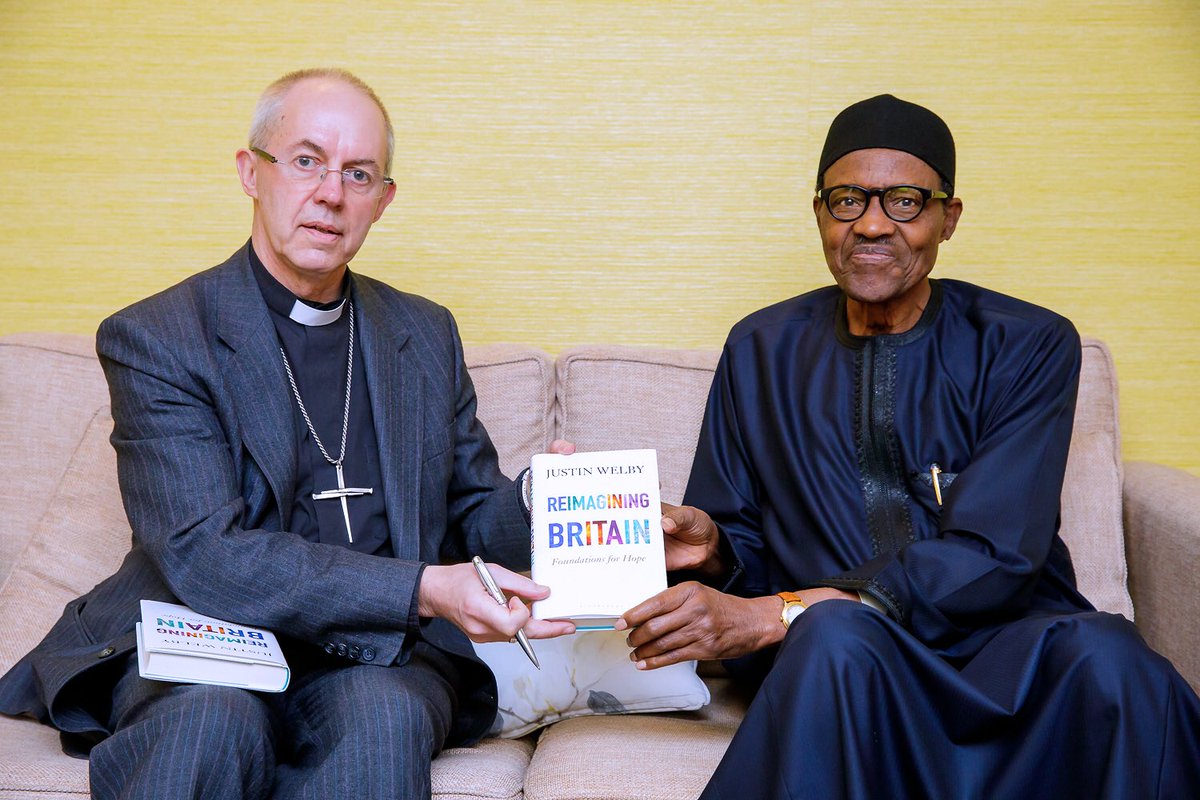 President Buhari hosts Archbishop of Canterbury Justin Welby in London