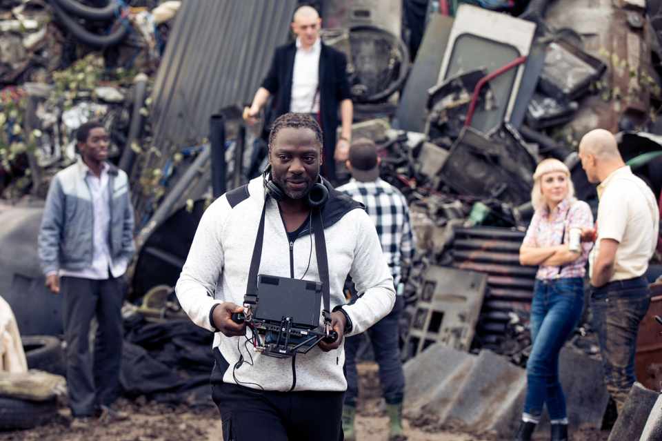 Adewale Akinnuoye-Agbaje on the set of Farming [Radio Times]