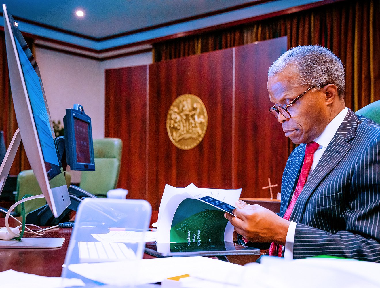 Vice President Yemi Osinbajo. [Twitter@tolaniali]