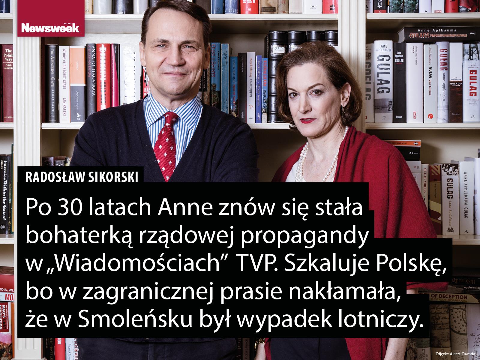 Radosław Sikorski Anne Applebaum polityka