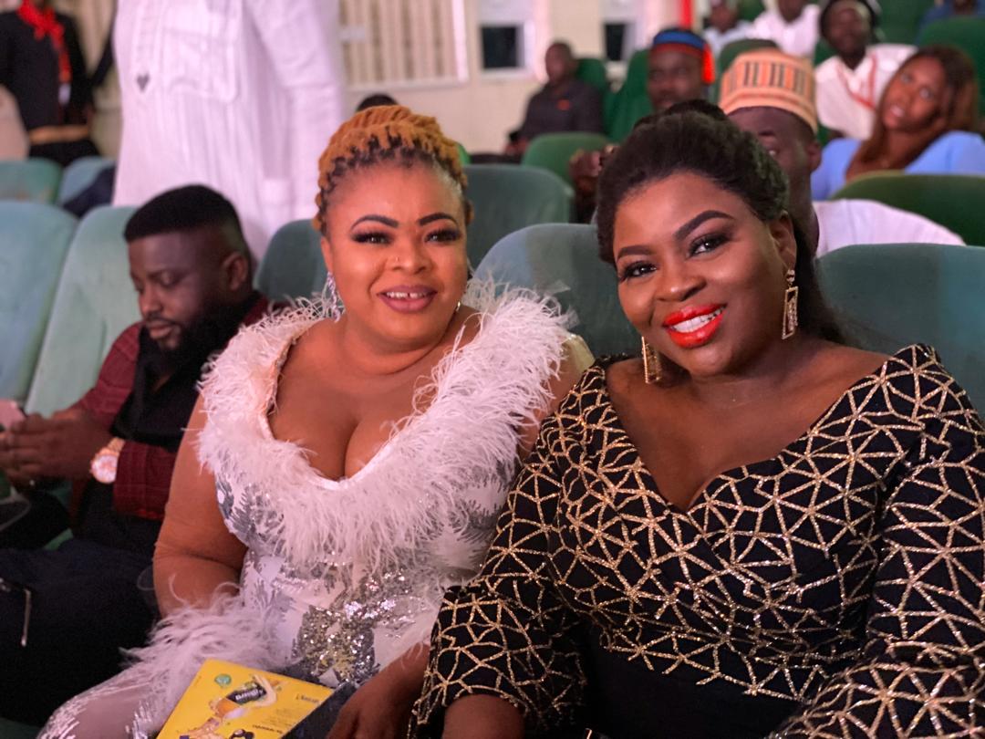 Dayo Amusa (left) and Bimbo Thomas (right) are some of the faces that graced the BON Awards 2019. [BON Awards]