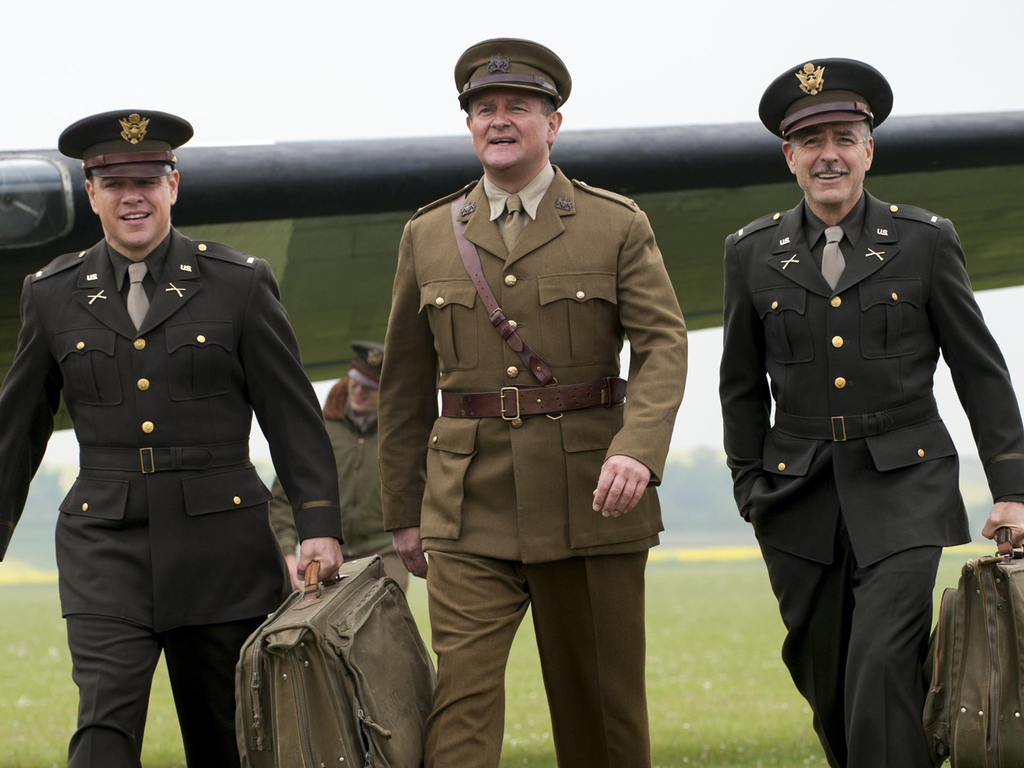 Matt Damon, Hugh Bonneville i George Clooney w filmie