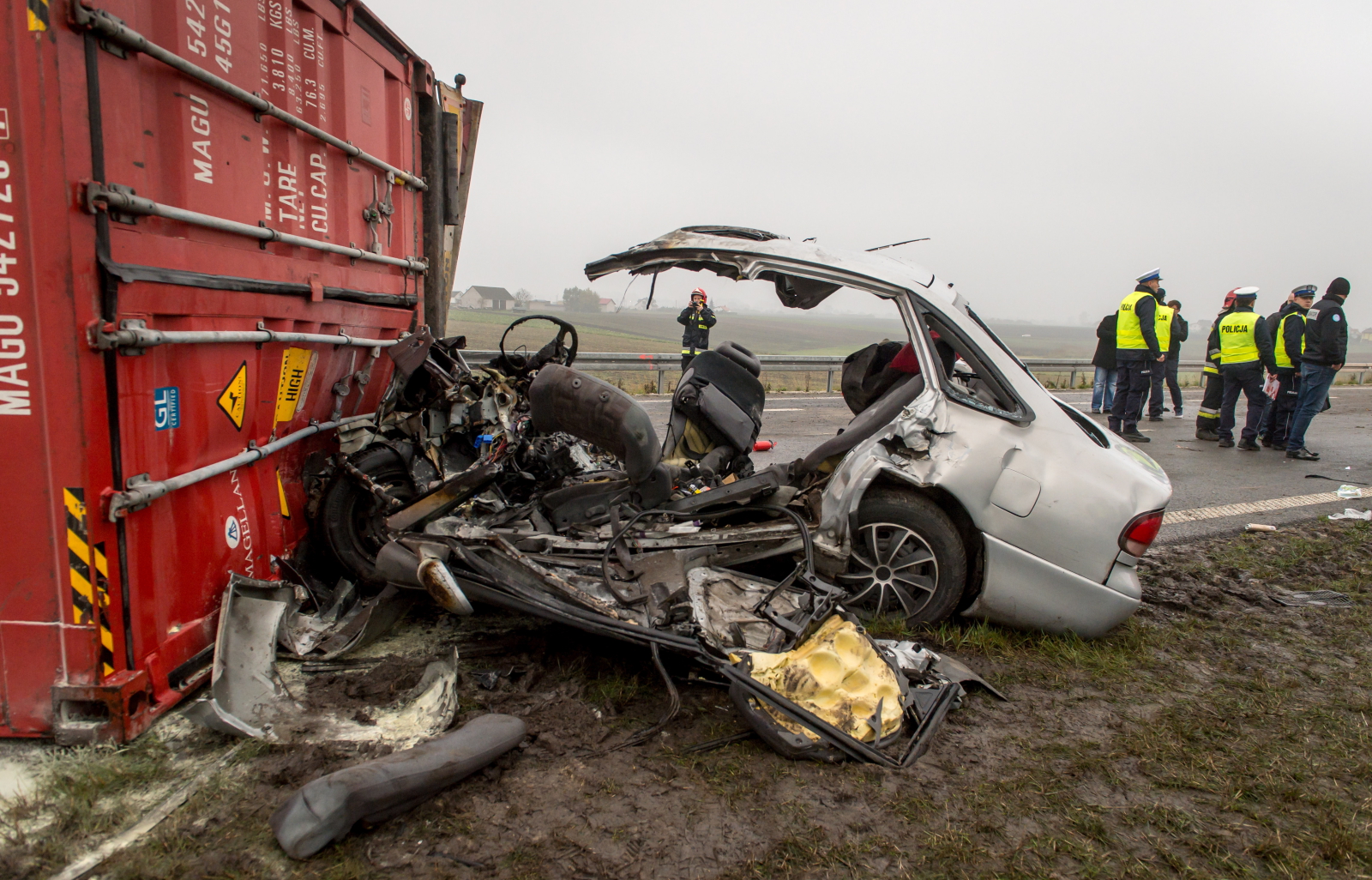 Wypadek na autostradzie A1