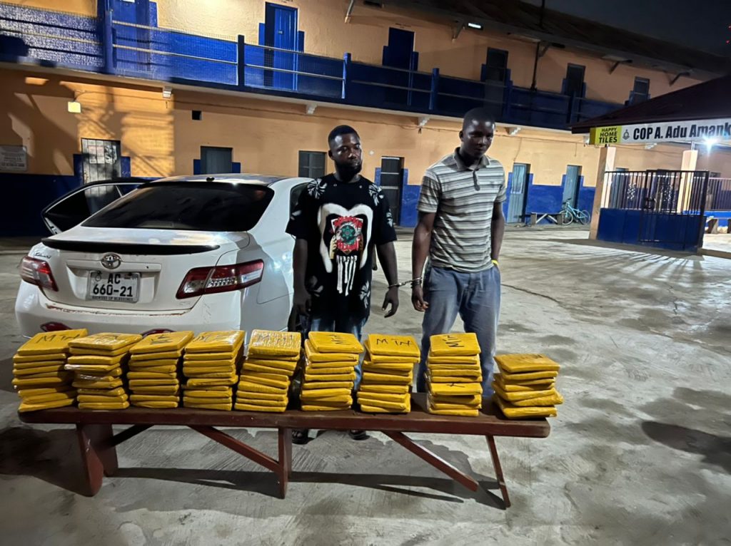 Police arrest 2 drug dealers for possessing 88 parcels of narcotics labelled ‘MTN’