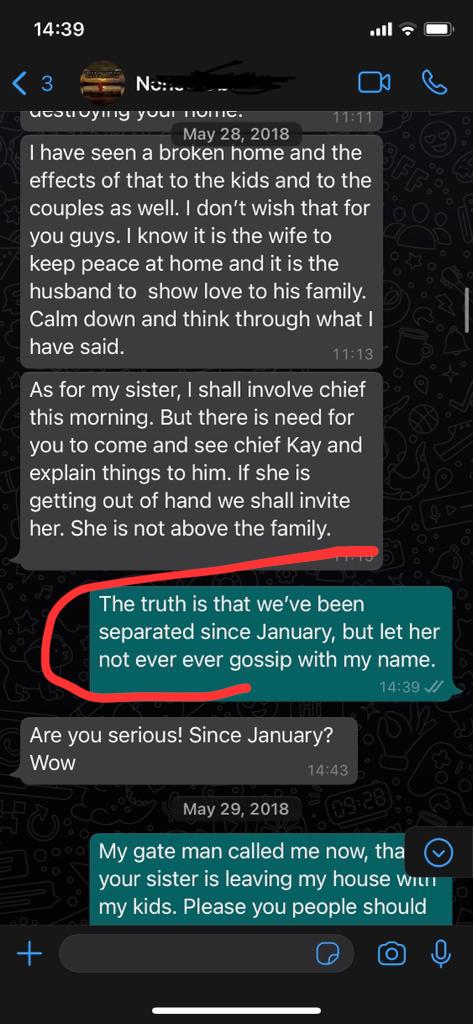 MaryAnn's brother's conversation with Kelvin appealing to him to save his marriage