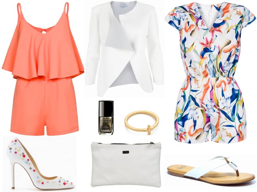 Szpilki – Elisabetta Franchi//e-catwalk.pl, kombinezony - Mosquito/mosquito-sklep.pl, marynarka - White House/whitehouse.sklep.pl, japonki - Caprice/caprice.pl, kopertówka - antbag by ania/antbags.pl