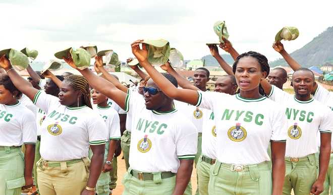 NYSC Corps members on parade (Worldstage)