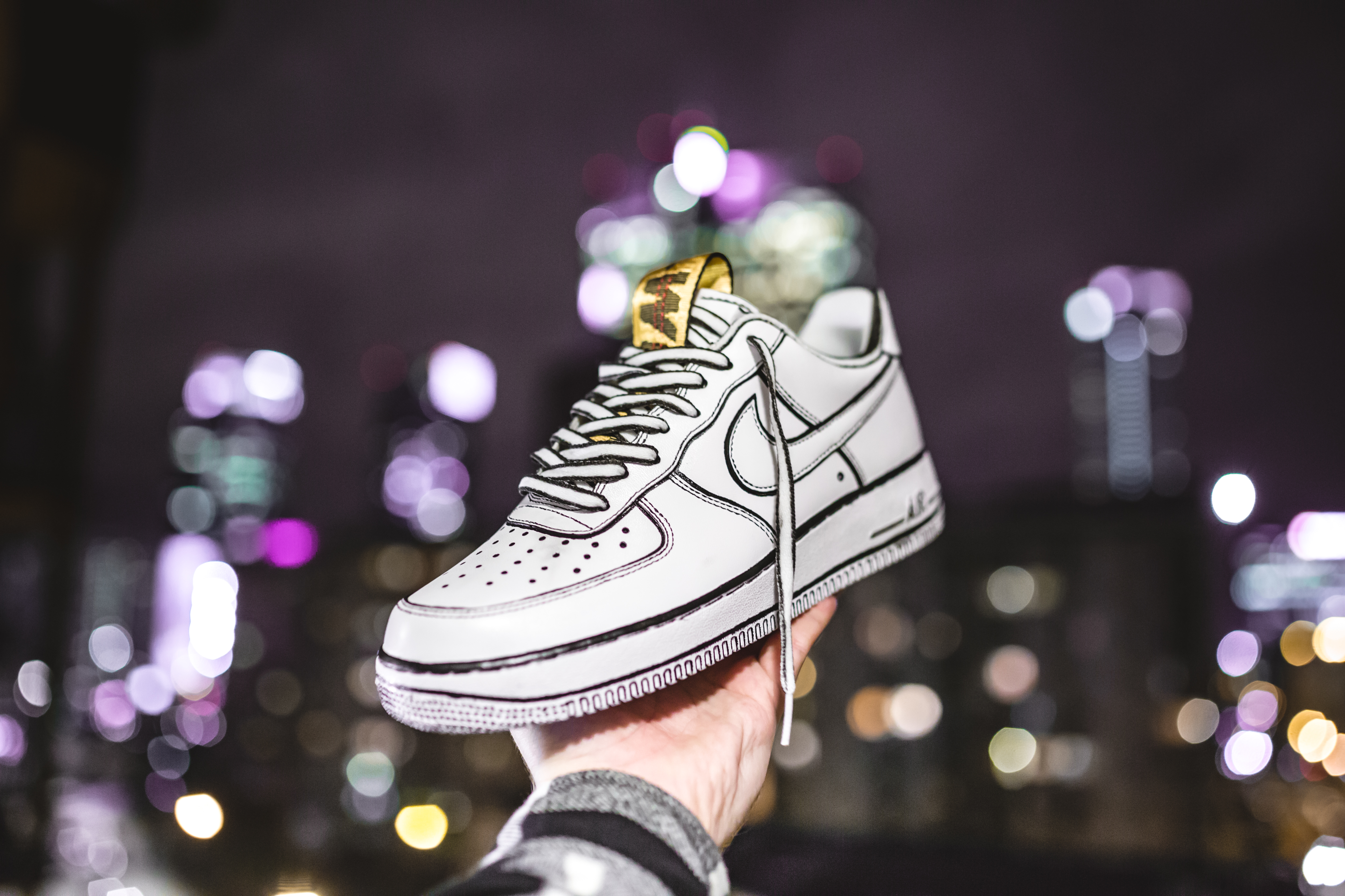 Buty AF1 Cartoon Custom x off white - Noizz