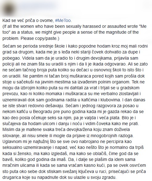 Jedna od žena podelila je svoju priču