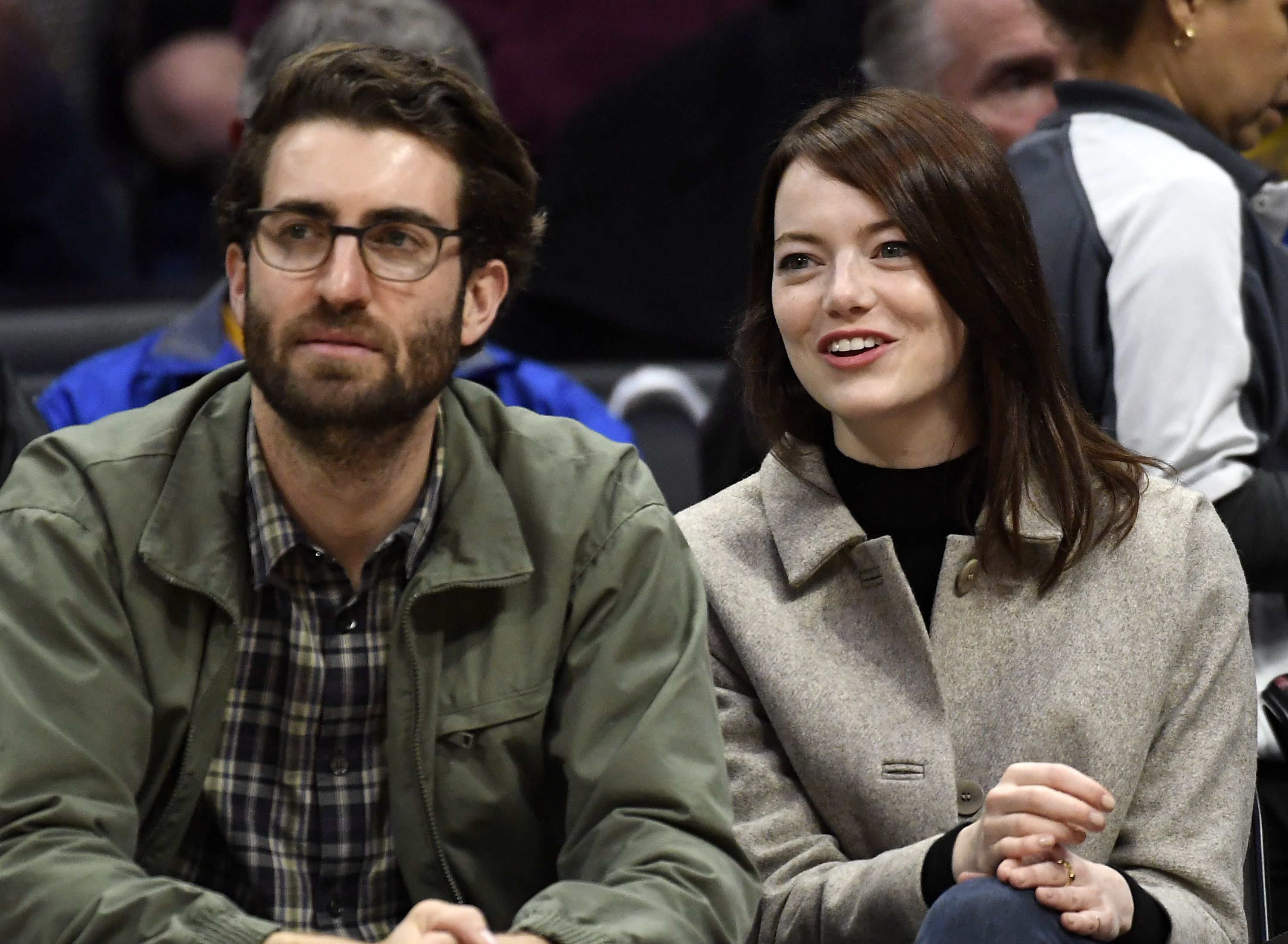 Emma Stone and her hubby Dave McCary [Elle]