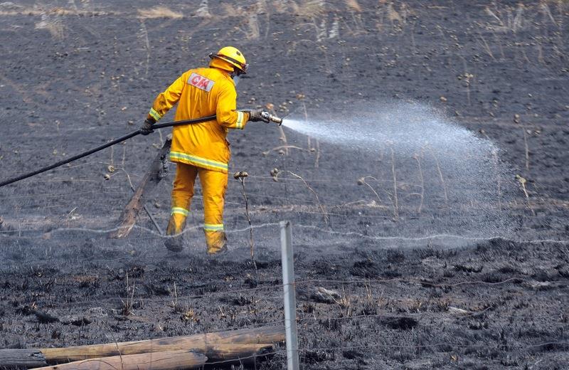 pożary w Australii 7 strażacy dogaszają busz