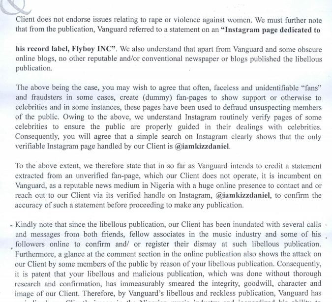 Kizz Daniels makes true his threats as he sues Vanguard Newspaper over a 'false publication' 6db4fc140d04a13e122fd18d932bd5cc - Kizz Daniels makes true his threats as he sues Vanguard Newspaper over a 'false publication'