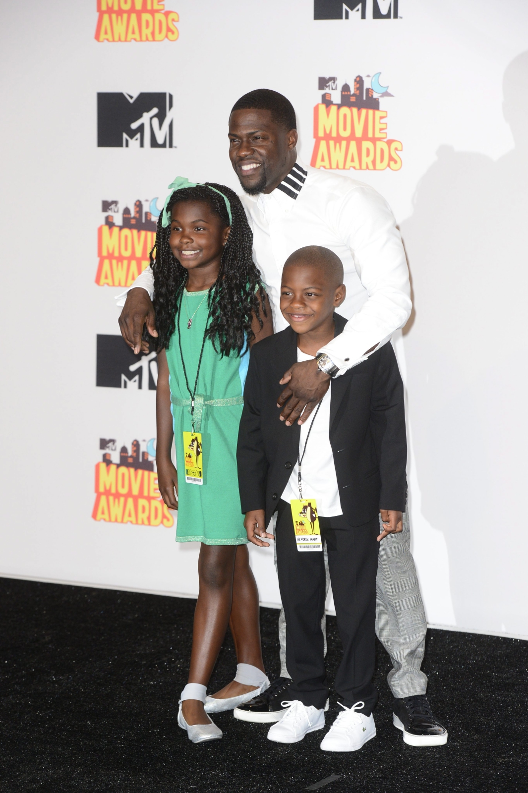 Gwiazdy na gali MTV Movie Awards 2015: Kevin Hart z dziećmi