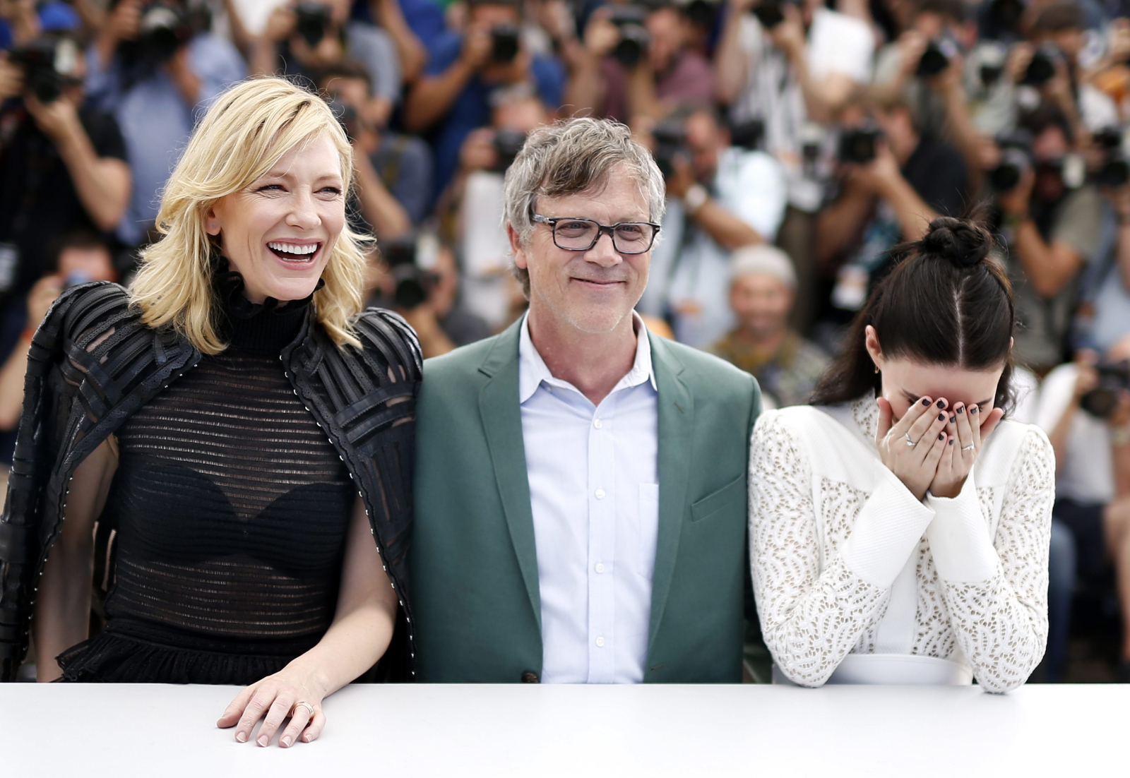 Todd Haynes, Cate Blanchett i Rooney Mara na festiwalu w Cannes