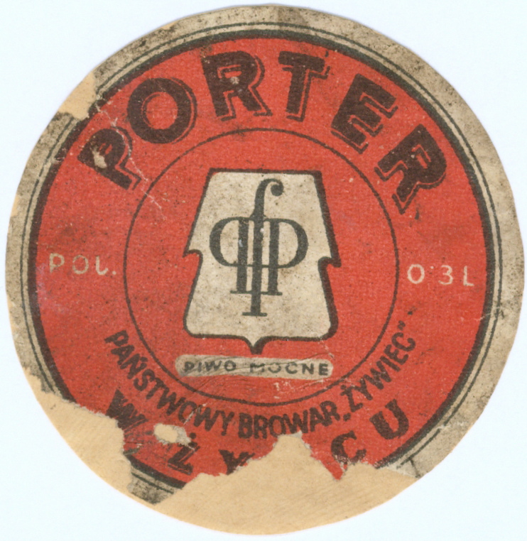 Etykiety z butelek porteru