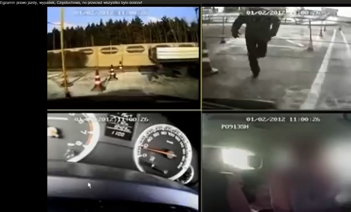 Wypadek podczas egzaminu na prawo jazdy w Częstochowie