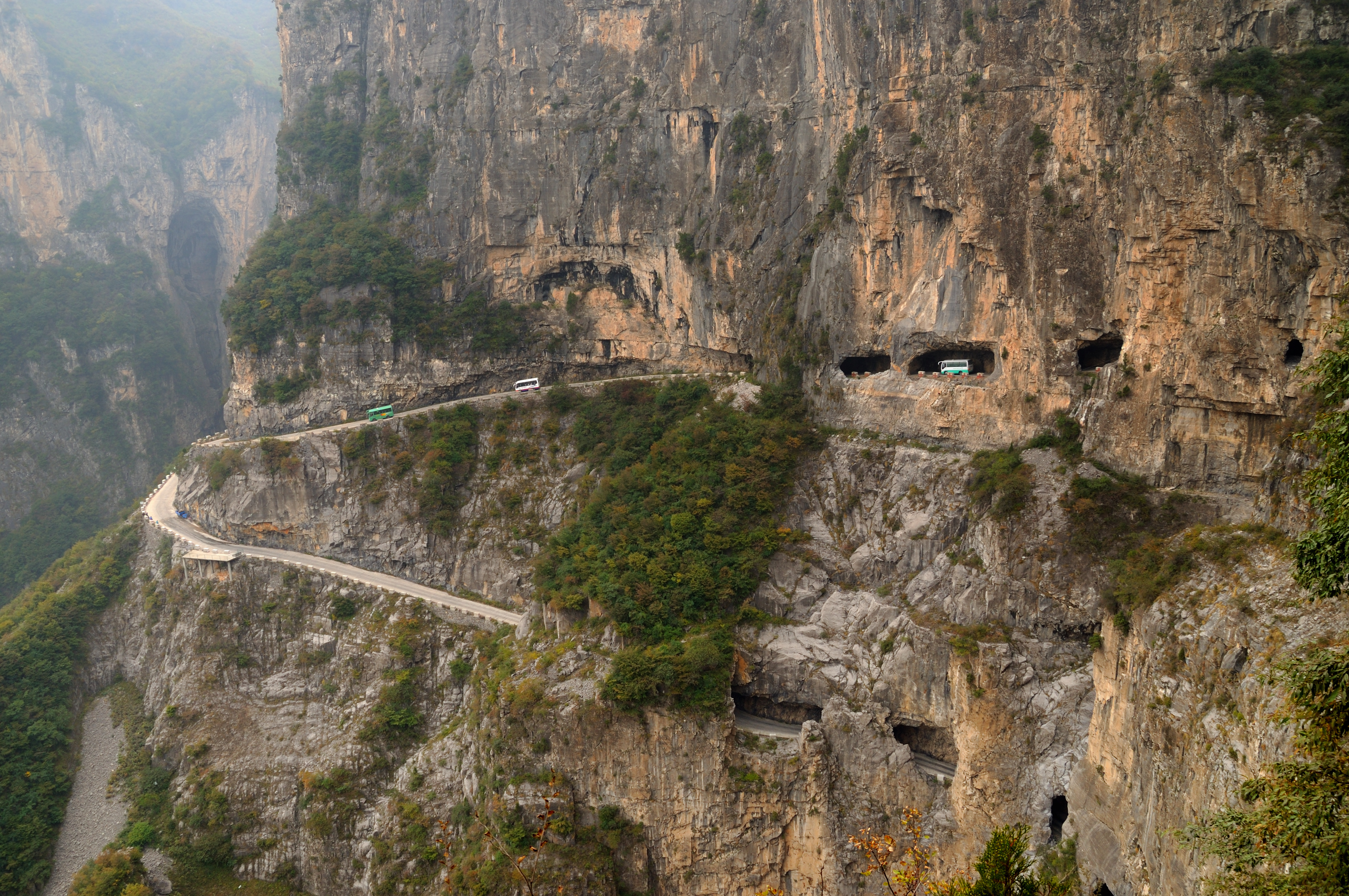 Guoliang, droga w tunelu, Chiny