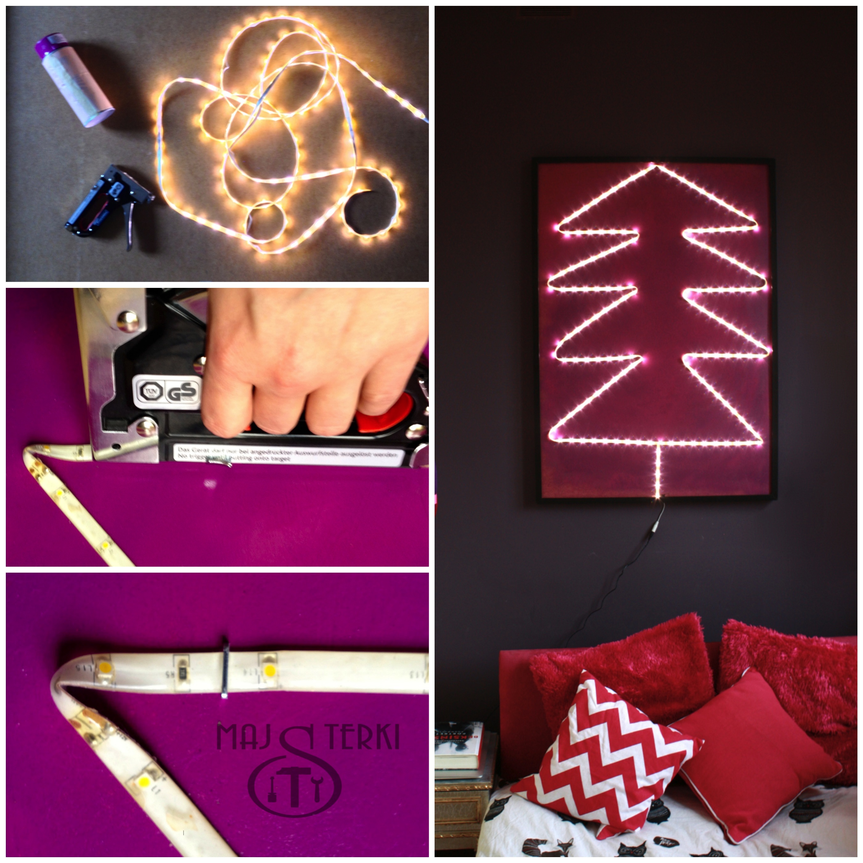MAJSTERKI: DIY - choinka z taśmy LED