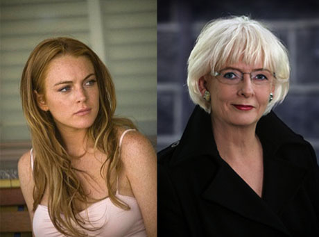 Na zdj. po lewej Lindsay Lohan, po prawej Jóhanna Sigurðardóttir