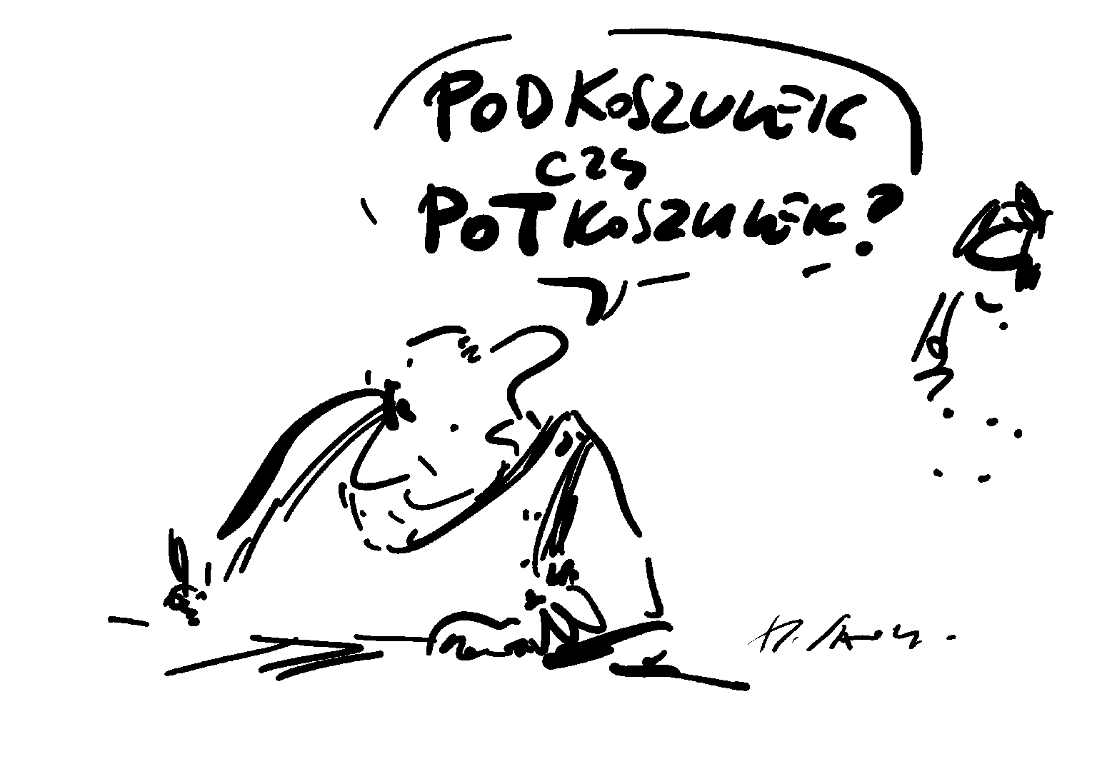 Podkoszulek / rys. Henryk Sawka