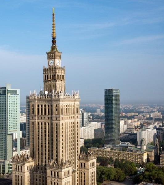 Warszawa panorama cosmopolitan Pałac Kultury