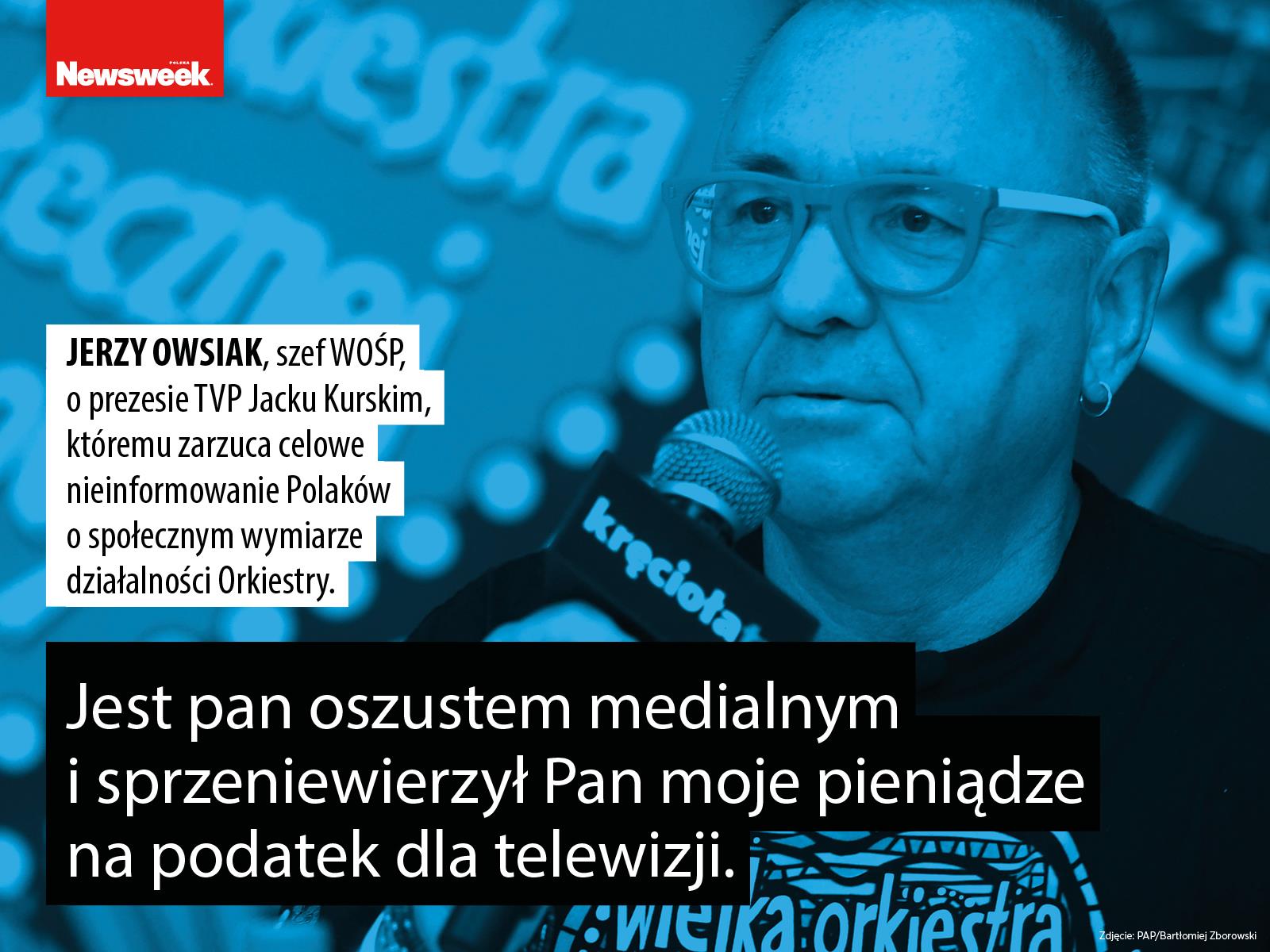 Jerzy Owsiak WOŚP Jacek Kurski TVP polityka media publiczne