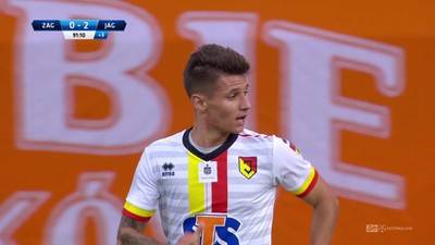 Zagłębie L. - Jagiellonia (0:2): Ależ pudło Klimali! 20-latek idealnie pokazał się na pozycji, ale przestrzelił z czterech metrów