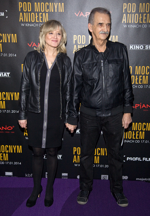 Małgorzata Bogdańska i Marek Koterski na premierze filmu