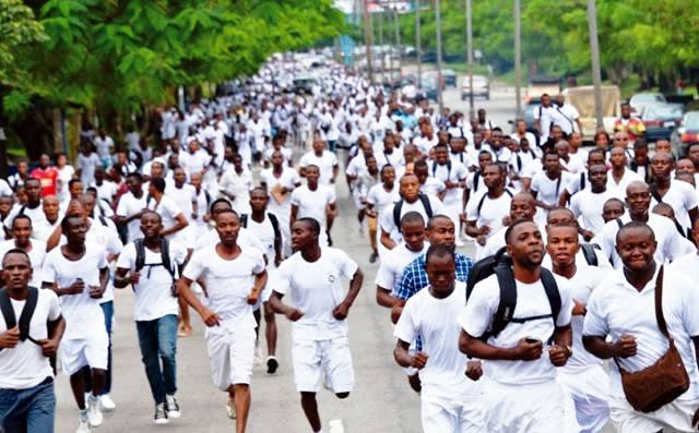 New police recruits are expected to undergo different physical exercises at training schools as part of their training for the job. (Punch)